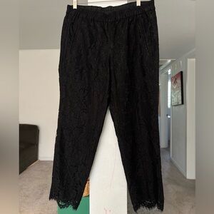 J. Crew Women's Black Lace Ankle Pants size 6